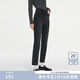范思藍(lán)恩窄版修身直筒彈力加絨牛仔褲女冬季2024新款鉛筆褲14360 黑灰色 M