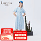 Lavinia Club拉維妮婭茶歇法式連衣裙女新款甜美氣質(zhì)花苞袖碎花裙R33L151 藍花 S 160/84A