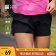 必邁新款1.5英寸跑步運(yùn)動(dòng)短褲輕彈速干馬拉松競(jìng)速競(jìng)訓(xùn)清爽舒適短褲 騎士黑【男】 M
