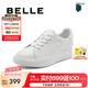 百麗（Belle）百搭小白鞋女商場(chǎng)同款舒適休閑板鞋B7A1DCM4 白色 37 (235mm)