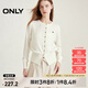 ONLY秋冬時(shí)尚簡(jiǎn)約溫柔純色寬松開衫針織衫女|12433A006 A43 奶油白色 M (165) 84A