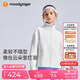 moodytiger女童外套柔軟舒適春秋裝兒童立領(lǐng)純色簡(jiǎn)約短款寬松運(yùn)動(dòng)空氣層外套