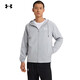 安德瑪（UNDERARMOUR）秋冬Rival男子梭織運動(dòng)休閑夾克外套1390149 摩登灰011 L