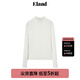 ELAND衣戀長袖T恤女中短修身薄款顯瘦純色柔軟打底衫 象牙白/白色(39)Ivory S 160