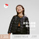 保姆鵝 兒童羽絨內(nèi)膽輕體保暖男女童短款簡(jiǎn)約校服伴侶羽絨服冬裝 炭黑 140