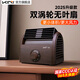 渴力Kini無(wú)葉迷你小風(fēng)扇家用小型桌面臺(tái)式靜音電扇渦輪電風(fēng)扇冷風(fēng)機(jī)大風(fēng)力學(xué)生宿舍辦公室寢室2025新款 【35W升級(jí)款】棕木紋（220V供電）