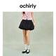 歐時力OCHIRLY 印花蓬蓬裙褲裙a字半身裙短裙顯瘦2025夏季新品 黑色 M