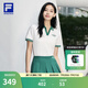 FILA斐樂(lè)女子短袖POLO衫2025夏季新款短款透氣翻領(lǐng)T恤運(yùn)動(dòng)上衣女 云白-WT M 165/84A/M