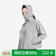 菇娘家防曬衣原紗冰絲透氣女新款防紫外線輕薄女外套大碼寬松防曬服 灰色-短款 2XL 推薦180~230斤