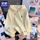 羅蒙（ROMON）連帽半拉鏈衛(wèi)衣女春秋2025新款小個子減齡加絨加厚外套上衣女秋 杏色 L