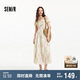 森馬（Semir）連衣裙女重工碎花田園風度假2025夏荷葉邊收腰吊帶裙109325114008