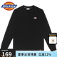 dickies經(jīng)典三色logo長袖T恤休閑上衣龍年紅色010983 Y 黑色 M