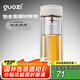 果茲（GUOZI）茶水分離杯雙層帶茶隔水杯 耐高溫泡茶杯加厚透明杯七夕節(jié)送男友