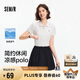 森馬（Semir）POLO衫女涼感抗菌修身襯衫2025夏刺繡休閑通勤套頭衫109325115001