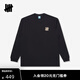 UNDEFEATED五條杠官方秋季新品時(shí)尚潮流美式運(yùn)動(dòng)ICON款長(zhǎng)袖T恤男純棉 黑色 M