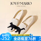 快樂(lè)瑪麗（J&M）休閑鞋女鞋2025春季新款軟底一腳蹬單鞋飛織透氣王妃鞋晚晚鞋子女 米白色 【透氣飛織款/低跟】貓咪 37 (曬圖送20元紅包）