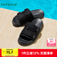 熱風(fēng)(商場(chǎng)同款）男拖鞋夏季新款時(shí)尚潮流沙灘鞋舒適休閑外穿一字拖男 01黑色 42 正碼
