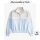 ABERCROMBIE & FITCH女裝25春季抓絨美式寬松撞色立領(lǐng)半拉鏈落肩長袖衛(wèi)衣KI152-5106 藍色 M (165/96A)