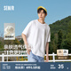 森馬（Semir）短袖T恤男純色打底衫修身25夏新款內(nèi)搭上衣簡約百搭t恤男士 [店鋪TOP1純棉款]漂白10007 XL