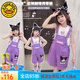 G.DUCK KIDS小黃鴨童裝女童套裝夏季2025新款兒童衣服女孩庫洛米背帶兩件套夏 庫洛米套裝 130 建議7~8歲（120-130cm）