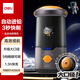 得力（deli）學生大口徑全自動電動削筆機兒童削筆器卷筆轉(zhuǎn)筆刀5檔可調(diào)加粗桿大三角鉛筆電動文具生日禮物灰