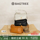 BAGTREE【明星同款】包包樹(shù)奶盒包植鞣牛皮新款輕奢品牌單肩斜挎Hobo女包 皎月白-小號(hào)【雙磁吸款】 高級(jí)小眾