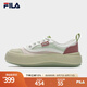 FILA 斐樂官方女鞋楊冪同款摩登帆布鞋2024夏季新款水母鞋時(shí)尚休閑鞋 桃色粉/新薄荷綠-CS 37.5