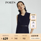 PORTS寶姿 商場(chǎng)同款新品氣質(zhì)百搭不對稱(chēng)系帶連體褲LL8P041NWB011 丈青 M (6)