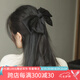向晚 發(fā)夾后腦勺彈簧夾半扎發(fā)發(fā)卡蝴蝶結(jié)飄帶彈簧發(fā)卡高級(jí)感頭飾發(fā)飾