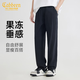卡賓（CABBEEN）【天絲果凍】柔軟牛仔褲男2025夏季輕薄透氣直筒垂感寬松長(cháng)褲 煤黑色01（寬松版型） L /175/50