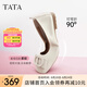 他她（TATA）單鞋女鞋2025夏季新款皮鞋生巧奶油平底軟底不累腳晚晚鞋 米白（寬版）[膚感牛皮]-XGJ01 37