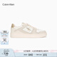 Calvin KleinJeans【七夕禮物】25春夏男士ck撞色皮革拼接運(yùn)動鞋板鞋ZM03084 0GB-淺卡其/復(fù)古白 45