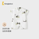 童泰（TONGTAI）嬰兒短袖連體衣夏季紗布男女寶寶衣服新生兒哈衣爬服和服睡衣 綠色 73cm