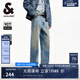 杰克·瓊斯（JACK&JONES）男裝夏季907寬松直筒牛仔褲男純棉潮流休閑褲子品牌男褲顯腿長 E39中藍(lán)牛仔 常規(guī) 32 175 W32/L32