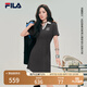 FILA 楊冪同款連衣裙|斐樂官方女裝2025夏季新款時(shí)尚涼感針織連衣裙 星艦灰-GY L 170/88A/L