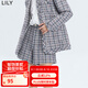 LILY【商場同款】春新款女裝時尚復(fù)古顯瘦高腰闊腿褲休閑短褲 412藏藍(lán) L