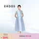 ERDOS【復(fù)古赫本風(fēng)】25春夏圓領(lǐng)格紋收腰中長款女A字裙連衣裙 混色格 L 170/88A
