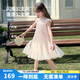 圖圖小象女童連衣裙兒童公主裙網(wǎng)紗裙親子裙子 杏色  150 身高約150cm