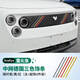 精功夫適用于蔚來(lái)firefly螢火蟲(chóng)三色中網(wǎng)飾條貼紙車(chē)身裝飾用品外飾改裝 主+副駕位【德國三色】6件裝 firefly螢火蟲(chóng)