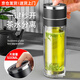 貞嘻玻璃杯水杯男士茶杯一鍵開(kāi)蓋茶水分離杯子車(chē)載高硼硅帶蓋泡茶杯 雙層玻璃茶水杯【黑色蓋500ml】