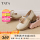他她（TATA）白色瑪麗珍鞋女粗跟小皮鞋女春季新款單鞋女鞋WGB05AQ5 米白 37