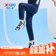 特步（XTEP）兒童童裝男女童吸濕透氣親膚細(xì)膩針織長褲 深奧藍(lán) 160