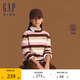 GAP【大小童同款】女童秋冬款撞色條紋毛衣兒童裝666924