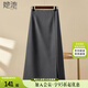 她池過(guò)膝中長(zhǎng)裙2025秋裝新款女裝時(shí)尚開(kāi)衩通勤高腰半身裙