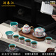 瀾春江茶具套裝景德鎮(zhèn)琺瑯彩輕奢高檔功夫家用陶瓷蓋碗茶杯新款送禮盒裝 琺瑯彩【花開(kāi)盛世套組-10頭】 精品禮盒 送禮自用佳選