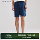 GANT/甘特春夏男士寬松透氣吸汗寬松百搭亞麻抽繩運動(dòng)休閑短褲 461藏藍色 S