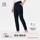 KOLON SPORT/可隆針織長(zhǎng)褲 女子橫紋修身松緊腰抗菌戶外休閑運(yùn)動(dòng)褲 LKLP5SN070-BK 黑色 L 170/78A