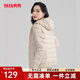 鴨鴨（YAYA）輕薄羽絨服女冬短款2024年秋冬新款高端時(shí)尚女款輕便韓版保暖外套 米白色【連帽款】 XL