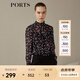 PORTS寶姿 新品女裝復(fù)古小立領(lǐng)長袖襯衫LN9B010JPS019 黑色印花 XS (2)