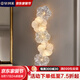 皇利萊法式輕奢床頭壁燈2025新款高級(jí)感現(xiàn)代背景墻裝飾燈具臥室客廳壁燈 大號(hào) 花朵玻璃壁燈D260*H570mm